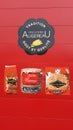 Augereau biscuiterie logo and sign pastry with Broye du poitou cake from poitiers