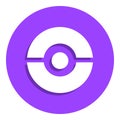 pokeball badge icon. Simple glyph, flat vector of web icons for ui and ux, website or mobile application