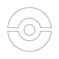 pokeball icon. Element of cyber security for mobile concept and web apps icon. Thin line icon for website design and development,