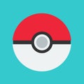 Pokeball play pokemon vector design element reality icon. Cartoon isolated go quest online