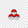 pokeballs icon sign and symbol. pokeballs color icon for website design and mobile app development. Simple Element from pokemon go