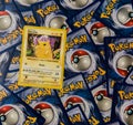 Pokemon cards with Pikachu Royalty Free Stock Photo