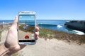 Pokemon GO App Showing Pokemon Encounter Royalty Free Stock Photo