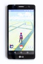 Pokemon Go game on white Royalty Free Stock Photo