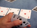 poker - 2 cards Royalty Free Stock Photo
