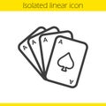 Poker ace quads linear icon