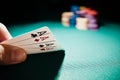 Poker of Aces and All in Royalty Free Stock Photo