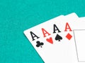 Poker aces cards, concept of poker game Royalty Free Stock Photo