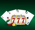 Poker aces cards slot machine betting game gambling casino Royalty Free Stock Photo