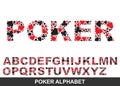 Poker alphabet. From A to Z Royalty Free Stock Photo