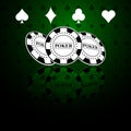 Poker background with game elements