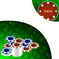 Poker background with game elements Royalty Free Stock Photo