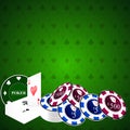 Poker background with game elements Royalty Free Stock Photo