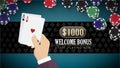 Poker banner with aces Royalty Free Stock Photo