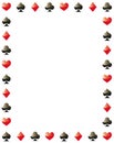 Poker border frame Royalty Free Stock Photo