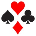 Poker card suits Royalty Free Stock Photo