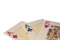 Poker cards, american deck, aces and kings Royalty Free Stock Photo