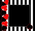 Poker/Cards Black Stripes Background Black, Red and White