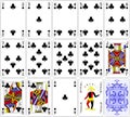 Poker cards club set four color classic design