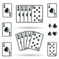 Poker cards combinations