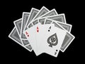 Poker cards, Three aces Royalty Free Stock Photo