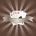 Poker cards vector