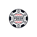 Poker Casino Gambling Chip vector concept solid creative icon Royalty Free Stock Photo