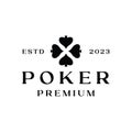Poker Casino Logo Design Luxury Emblem Vector illustration Badge Symbol Icon