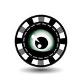 Poker chip Christmas. Gray. The eye looks in the middle. Illustration . Use for the site, printing, paper, cloth, decoration