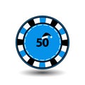 Poker chip Christmas new year. Icon EPS 10 illustration on a white background to separate easily. Use for websites, design,