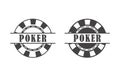 Poker Chip Queen, Texas Holdem, Clubs Playing Card, Gambling, Casino Betting. Design Logo Template. Poker Chip. Poker Chip. Poker