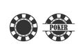 Poker Chip Queen, Texas Holdem, Clubs Playing Card, Gambling, Casino Betting. Design Logo Template. Poker Chip. Poker