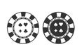 Poker Chip Queen, Texas Holdem, Clubs Playing Card, Gambling, Casino Betting. Design Logo Template. Poker Chip. Poker