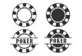 Poker Chip Queen, Texas Holdem, Clubs Playing Card, Gambling, Casino Betting. Design Logo Template. Poker Chip. Poker Chip. Poker