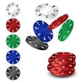 Poker chip set Royalty Free Stock Photo