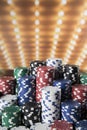 Poker Chips background, Classic casino Royalty Free Stock Photo