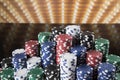 Poker Chips background, Classic casino Royalty Free Stock Photo