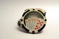 100 Poker chips Royalty Free Stock Photo