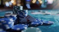 The poker chips and cards.AI generated image Royalty Free Stock Photo