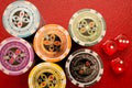 Poker Chips and Dice Royalty Free Stock Photo