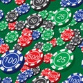 Poker Chips Seamless Pattern Royalty Free Stock Photo