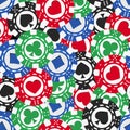 Poker chips seamless texture Royalty Free Stock Photo