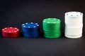 Poker chips stack Royalty Free Stock Photo