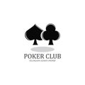 Poker Club Logo Design for Casino Business, Gamble, Card Game, Speculate, etc. Royalty Free Stock Photo