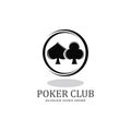 Poker Club Logo Design for Casino Business, Gamble, Card Game, Speculate, etc. Royalty Free Stock Photo