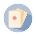 Poker diamond cards block style icon