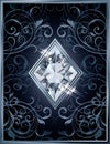 Poker diamonds brilliant card