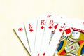 Poker of diamonds. playing cards