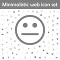 Poker face emot icon. Web, minimalistic icons universal set for web and mobile