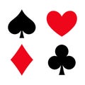 Poker flat icon card suites game and sign symbol logo illustration design